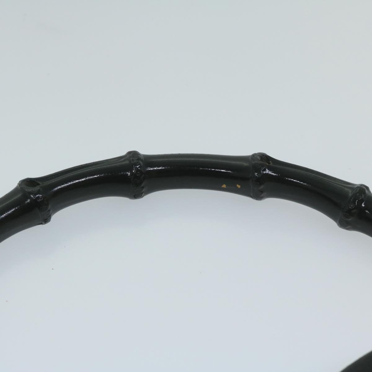 GUCCI Bamboo Shoulder Bag Leather Black 001 2058 yk9616