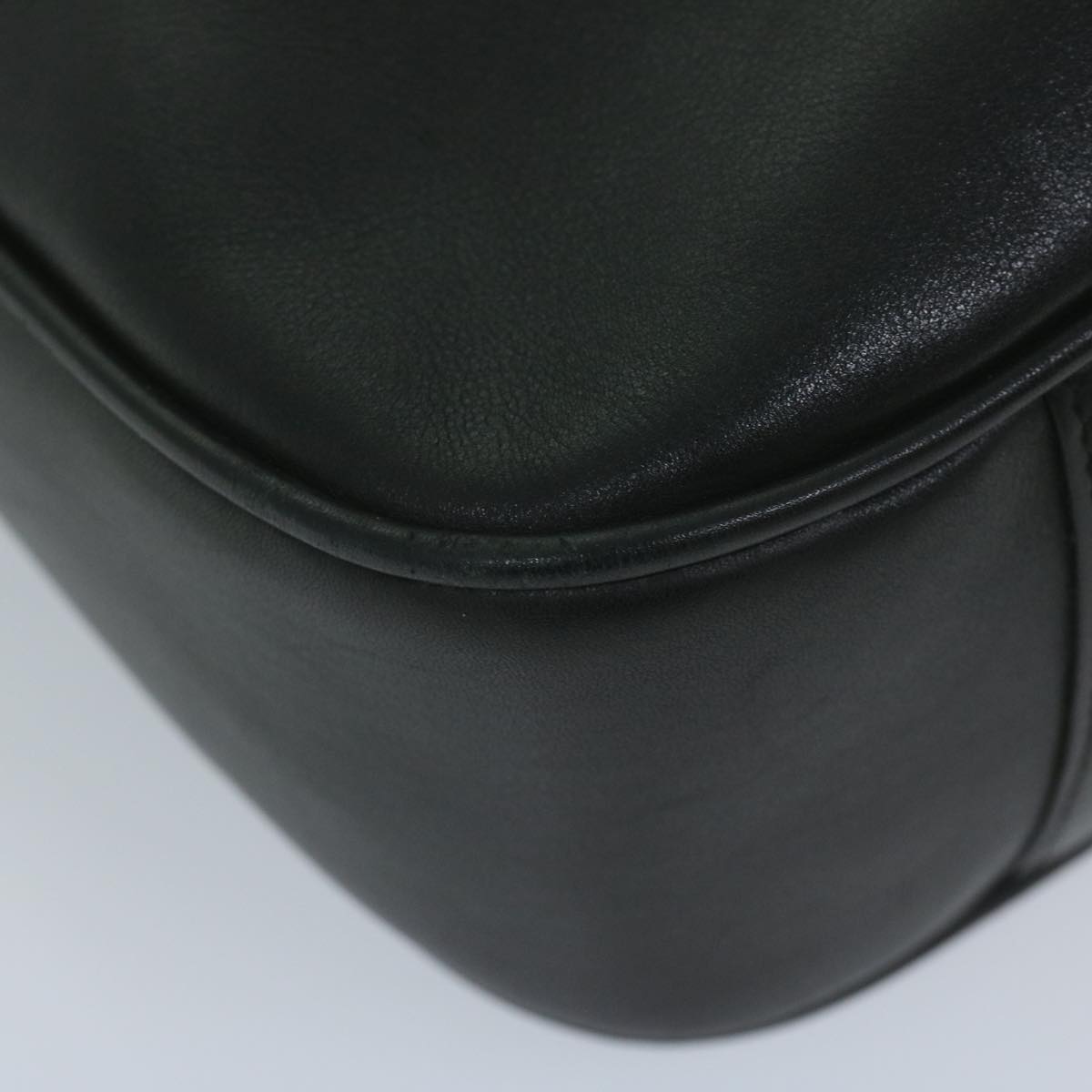 GUCCI Bamboo Shoulder Bag Leather Black 001 1577 yk9617
