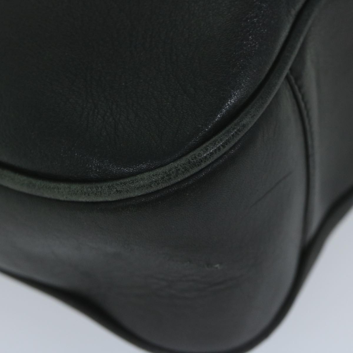 GUCCI Bamboo Shoulder Bag Leather Black 001 1577 yk9617