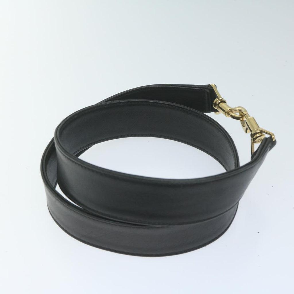 GUCCI Bamboo Shoulder Bag Leather Black 001 1577 yk9617