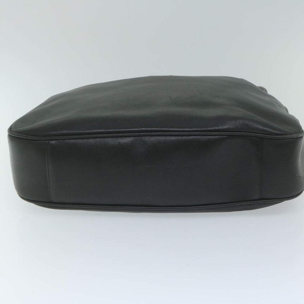 GUCCI Bamboo Shoulder Bag Leather Black 001 1577 yk9617
