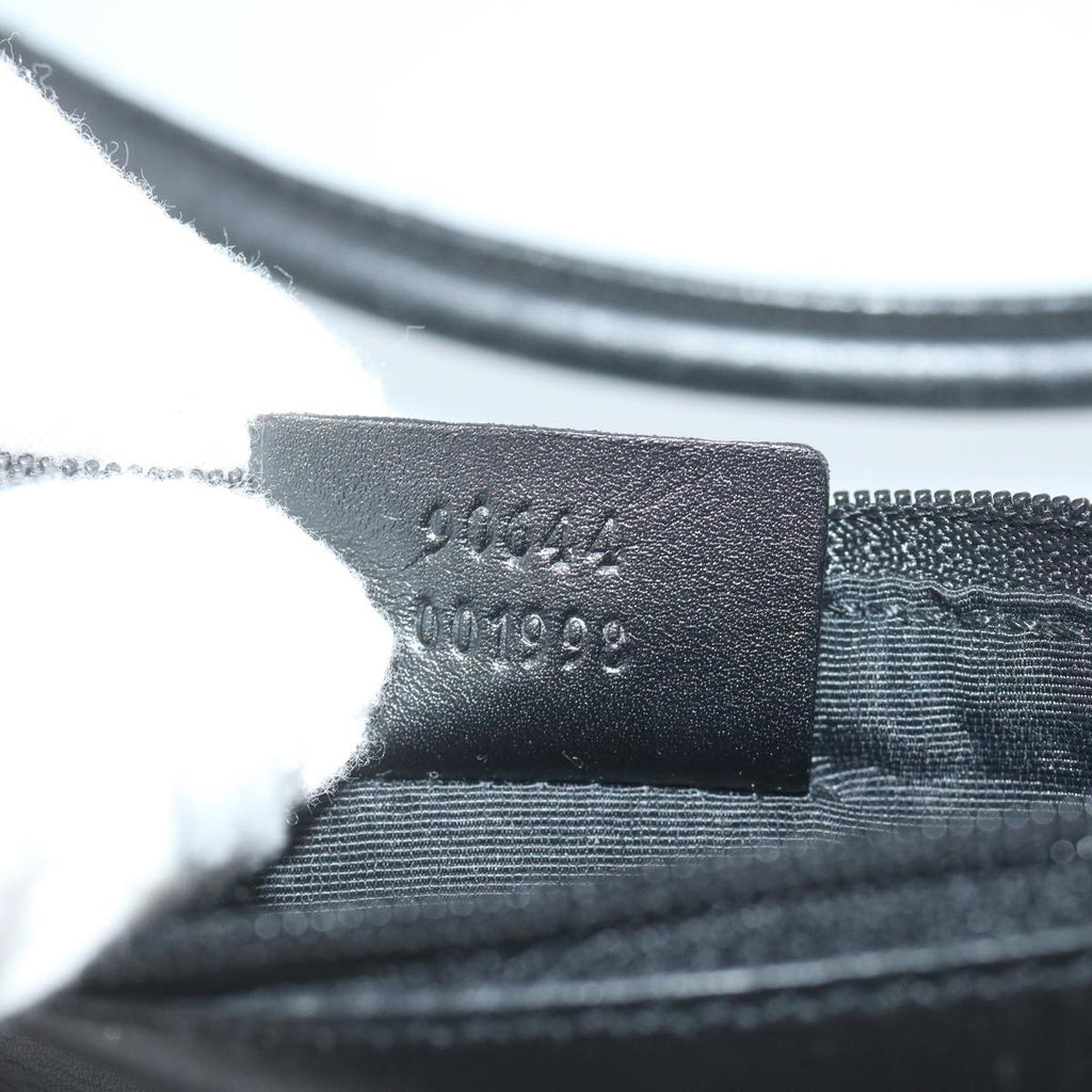 GUCCI GG Canvas Shoulder Bag Black 90644 yk9618