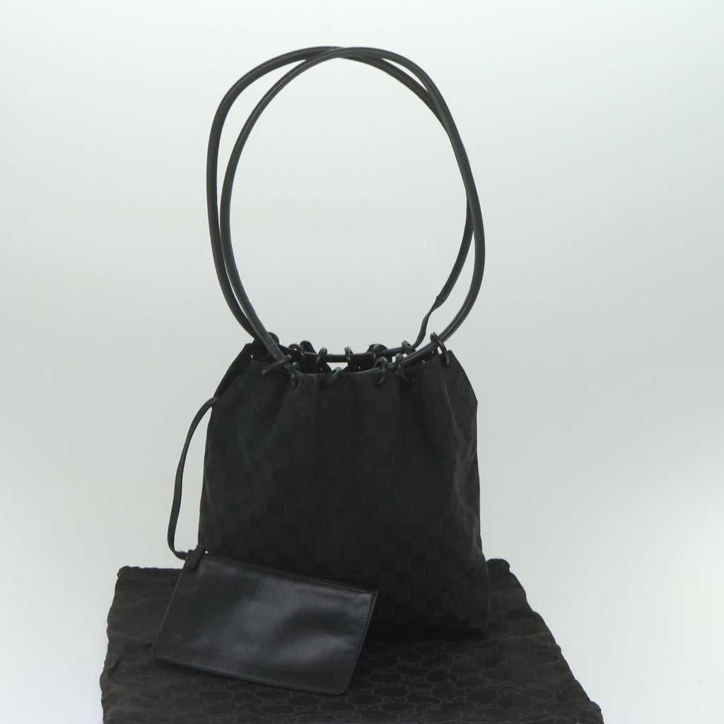 GUCCI GG Canvas Shoulder Bag Black 90644 yk9618