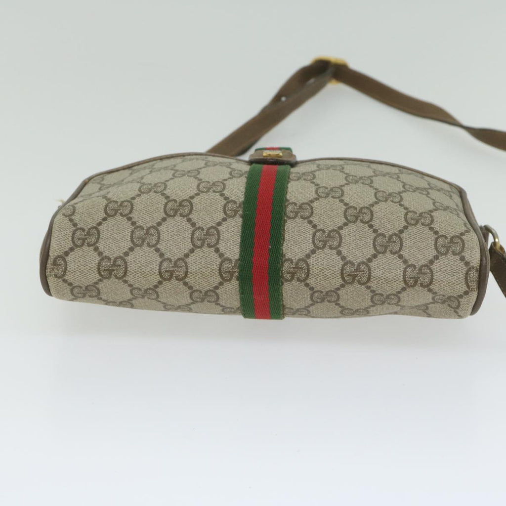 GUCCI GG Supreme Web Sherry Line Shoulder Bag Beige Red 89 02 055 yk9620