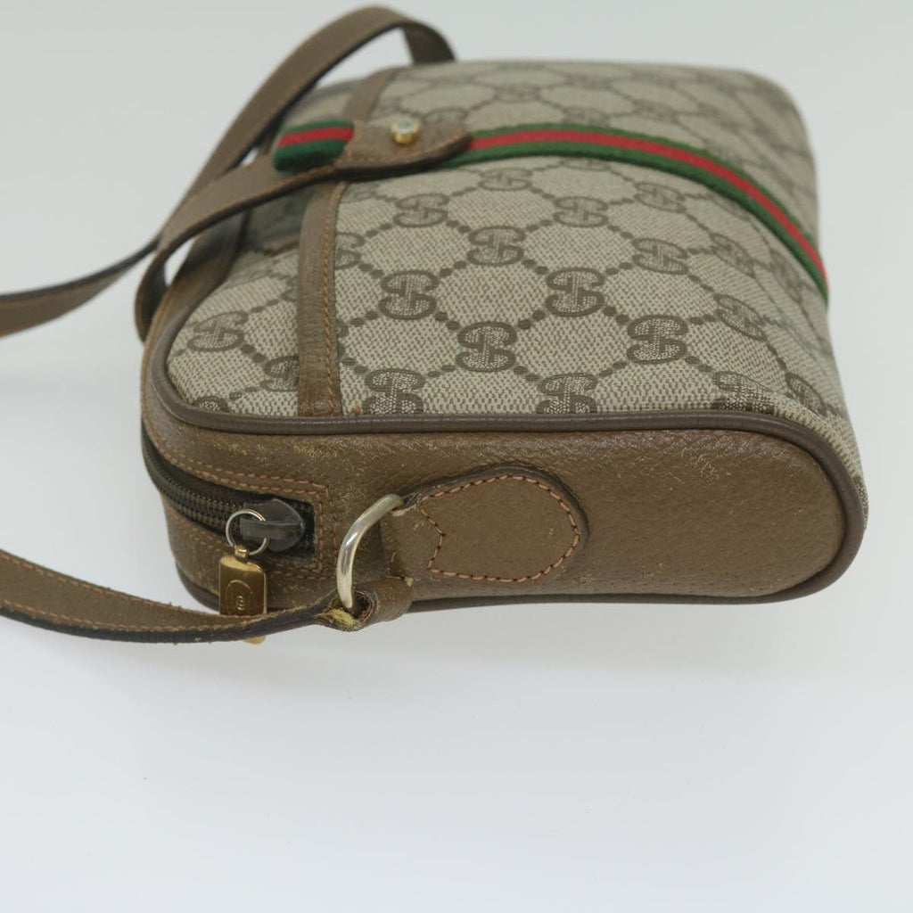 GUCCI GG Supreme Web Sherry Line Shoulder Bag Beige Red 89 02 055 yk9620
