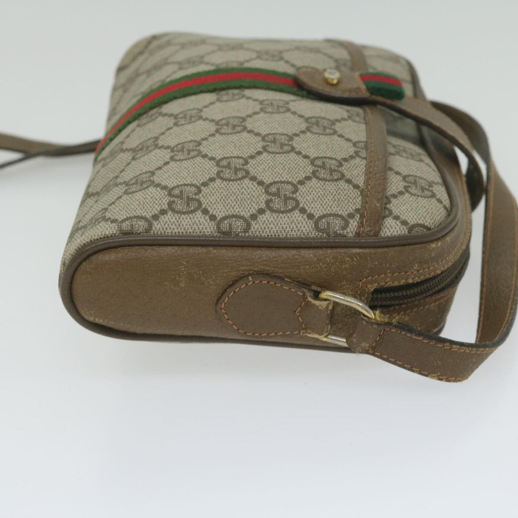 GUCCI GG Supreme Web Sherry Line Shoulder Bag Beige Red 89 02 055 yk9620