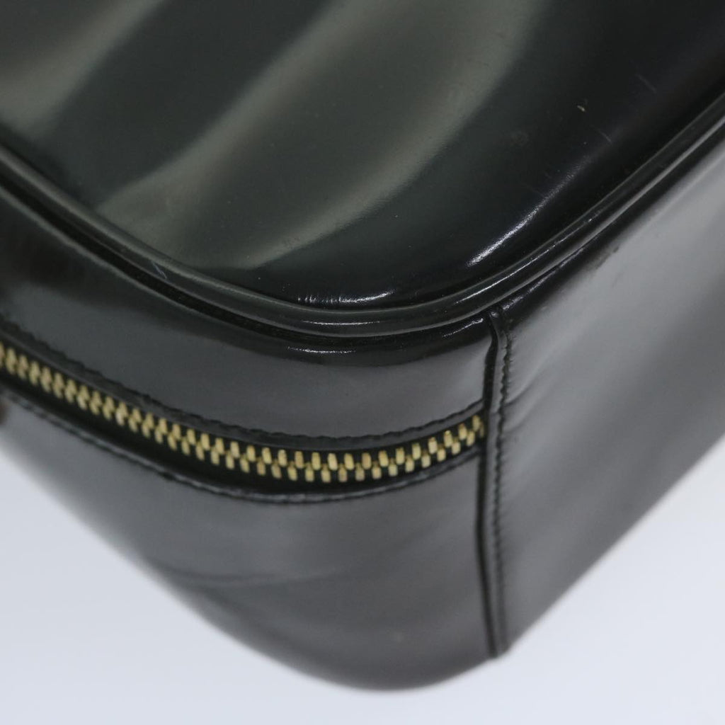 GUCCI Bamboo Vanity Cosmetic Pouch Patent leather Black 000 3270 yk9625