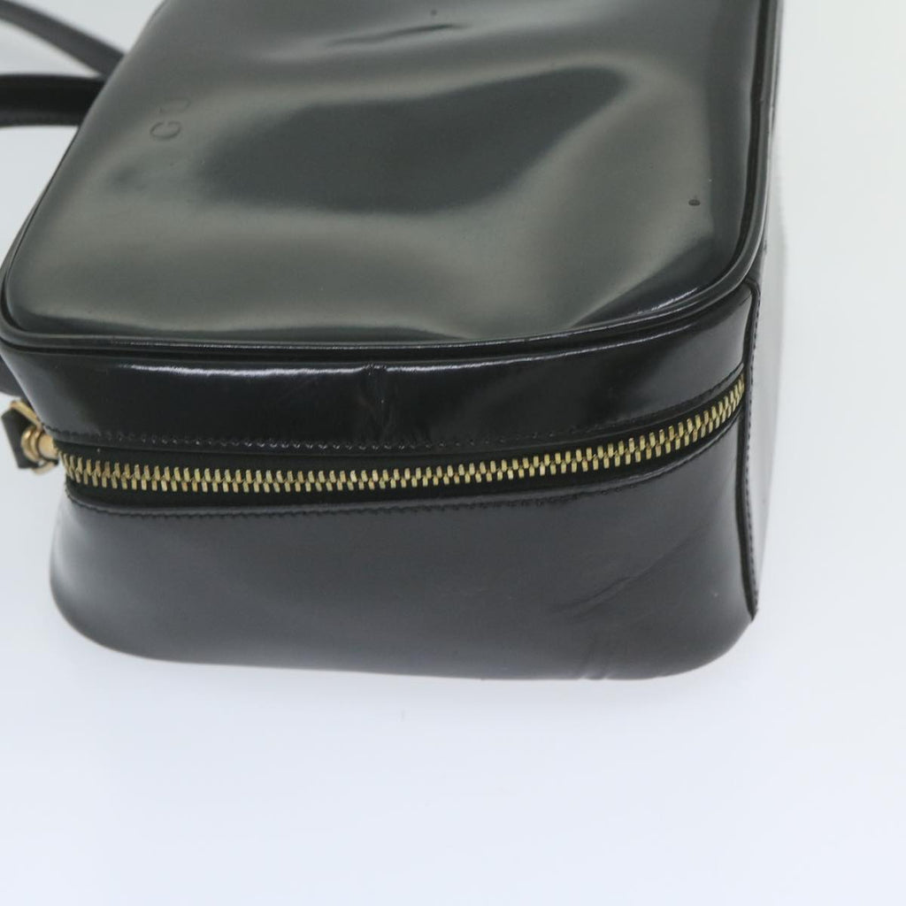 GUCCI Bamboo Vanity Cosmetic Pouch Patent leather Black 000 3270 yk9625