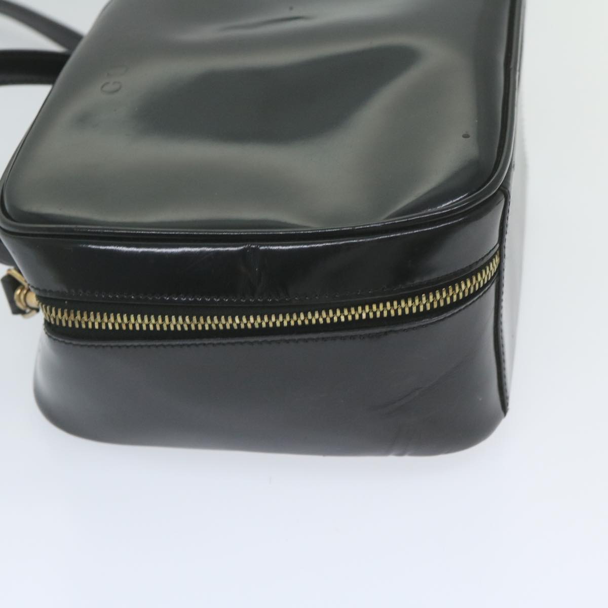GUCCI Bamboo Vanity Cosmetic Pouch Patent leather Black 000 3270 yk9625