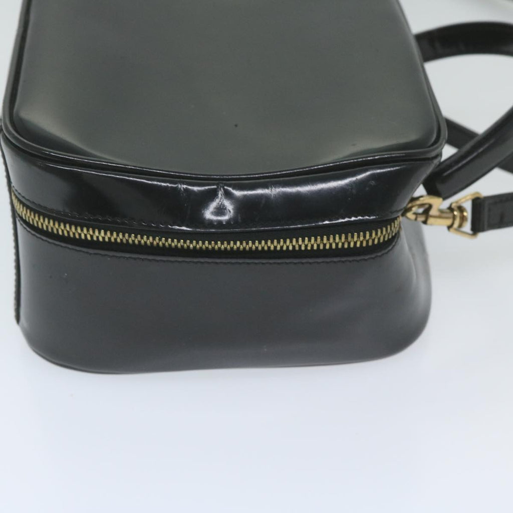 GUCCI Bamboo Vanity Cosmetic Pouch Patent leather Black 000 3270 yk9625