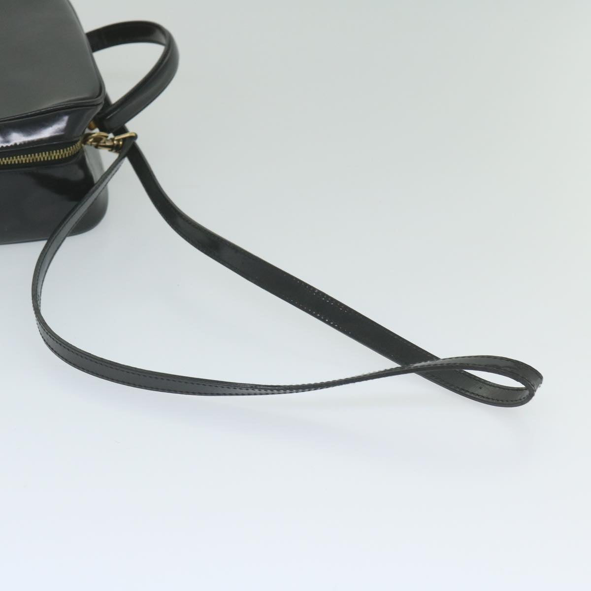 GUCCI Bamboo Vanity Cosmetic Pouch Patent leather Black 000 3270 yk9625