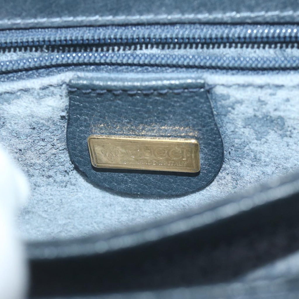 GUCCI GG Supreme Shoulder Bag PVC Leather Navy yk9675