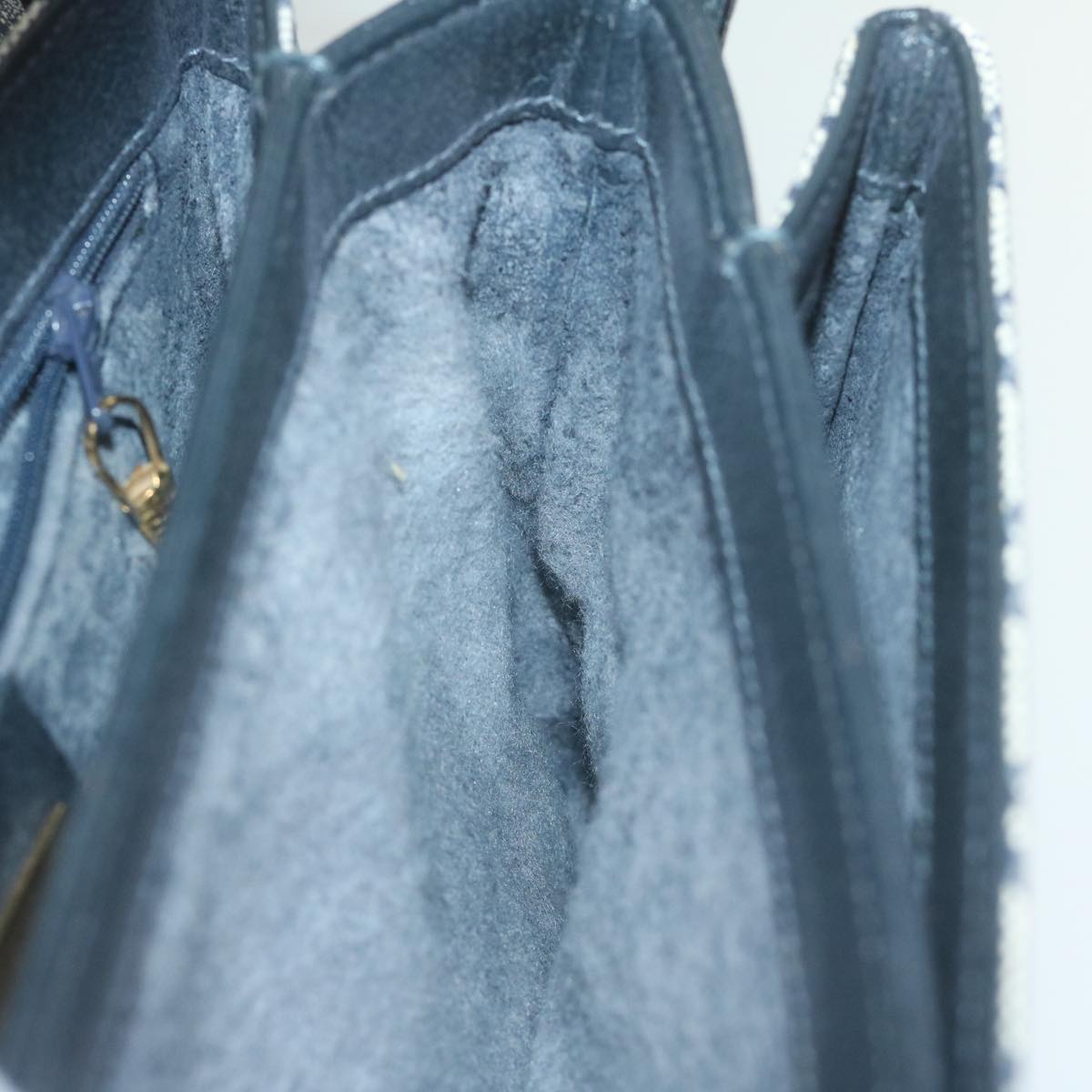 GUCCI GG Supreme Shoulder Bag PVC Leather Navy yk9675