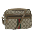 GUCCI GG Supreme Web Sherry Line Shoulder Bag Beige Red 56 02 004 yk9683