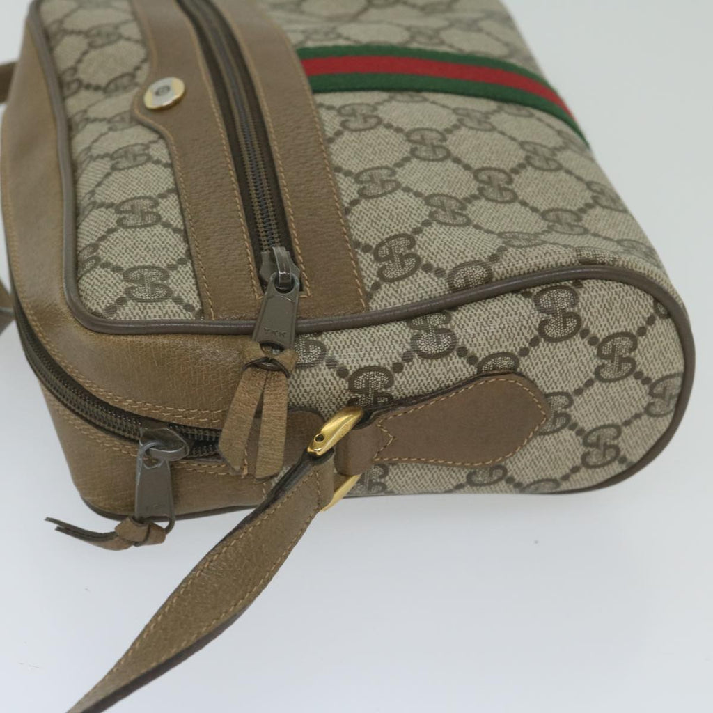 GUCCI GG Supreme Web Sherry Line Shoulder Bag Beige Red 56 02 004 yk9683
