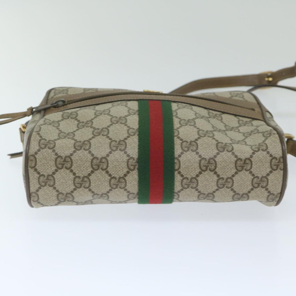 GUCCI GG Supreme Web Sherry Line Shoulder Bag Beige Red 56 02 004 yk9683