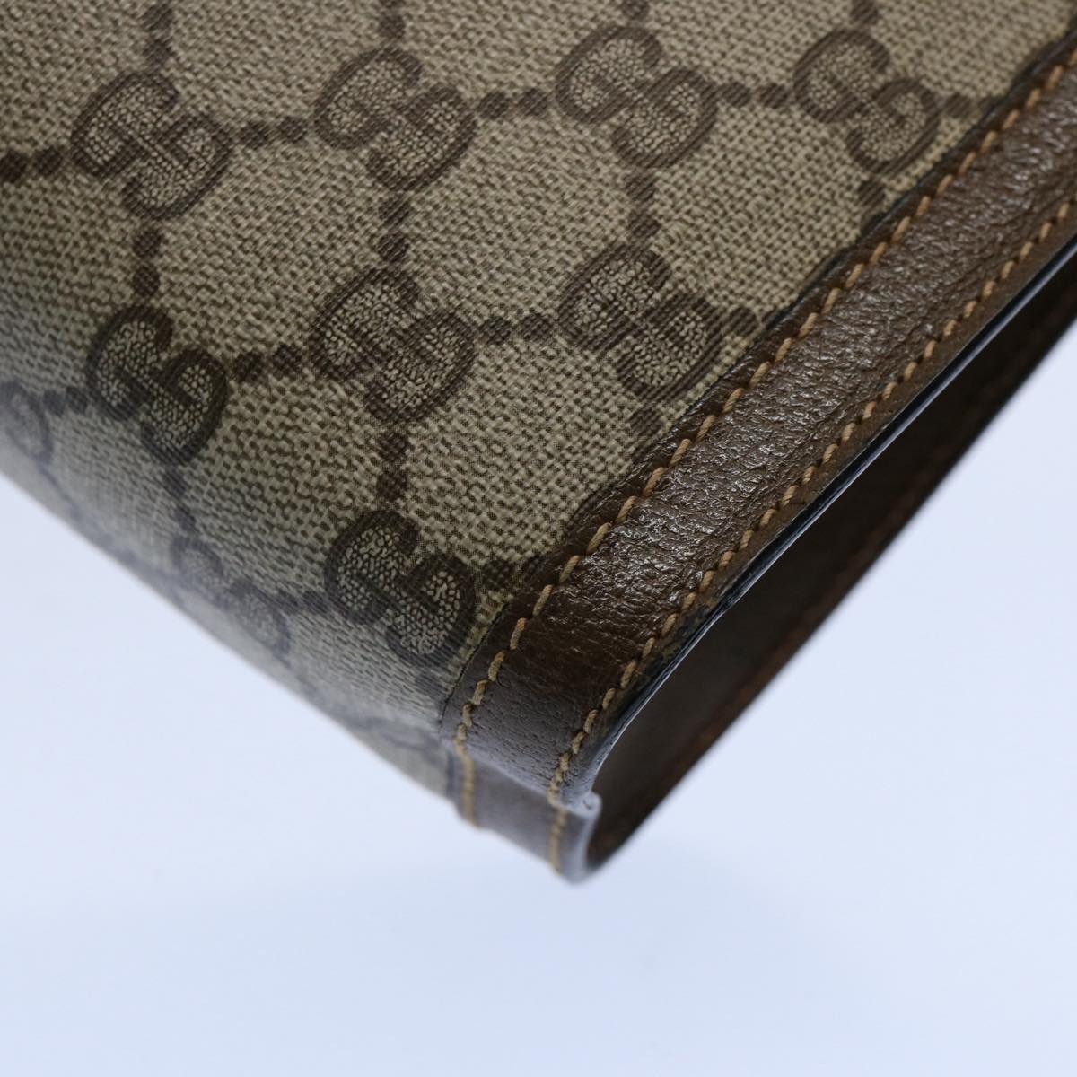 GUCCI GG Supreme Web Sherry Line Clutch Bag Beige Green 89 01 002 yk9700
