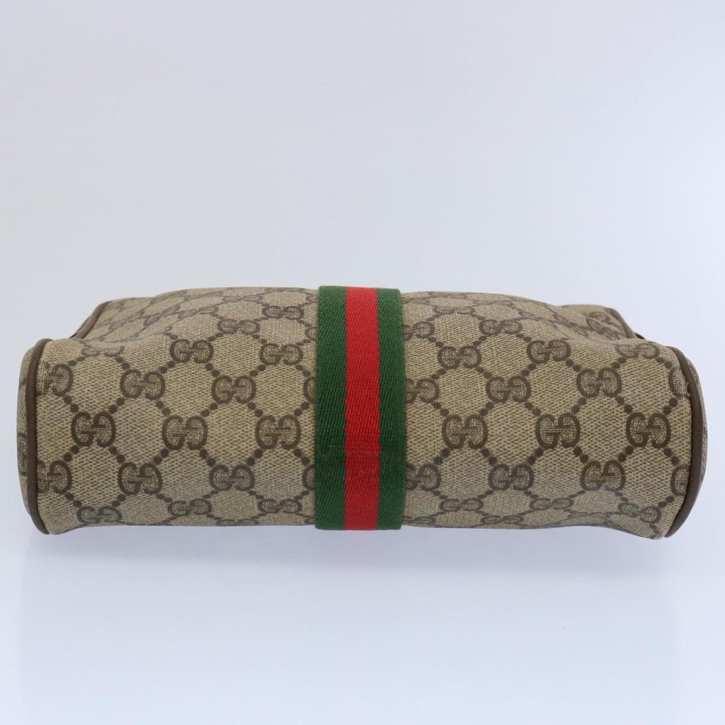 GUCCI GG Supreme Web Sherry Line Clutch Bag Beige Red 89 01 012 yk9732