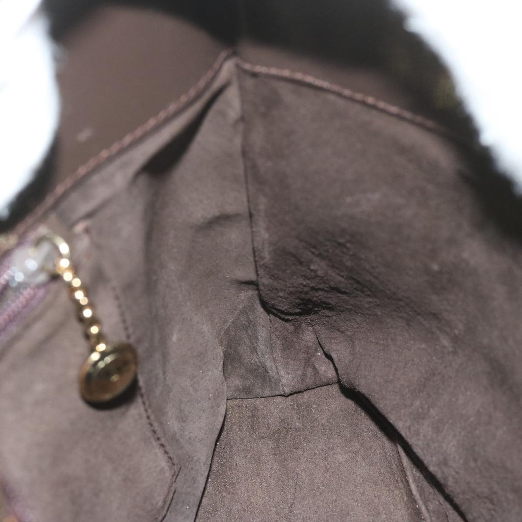 GUCCI Hand Bag Suede Brown yk9744