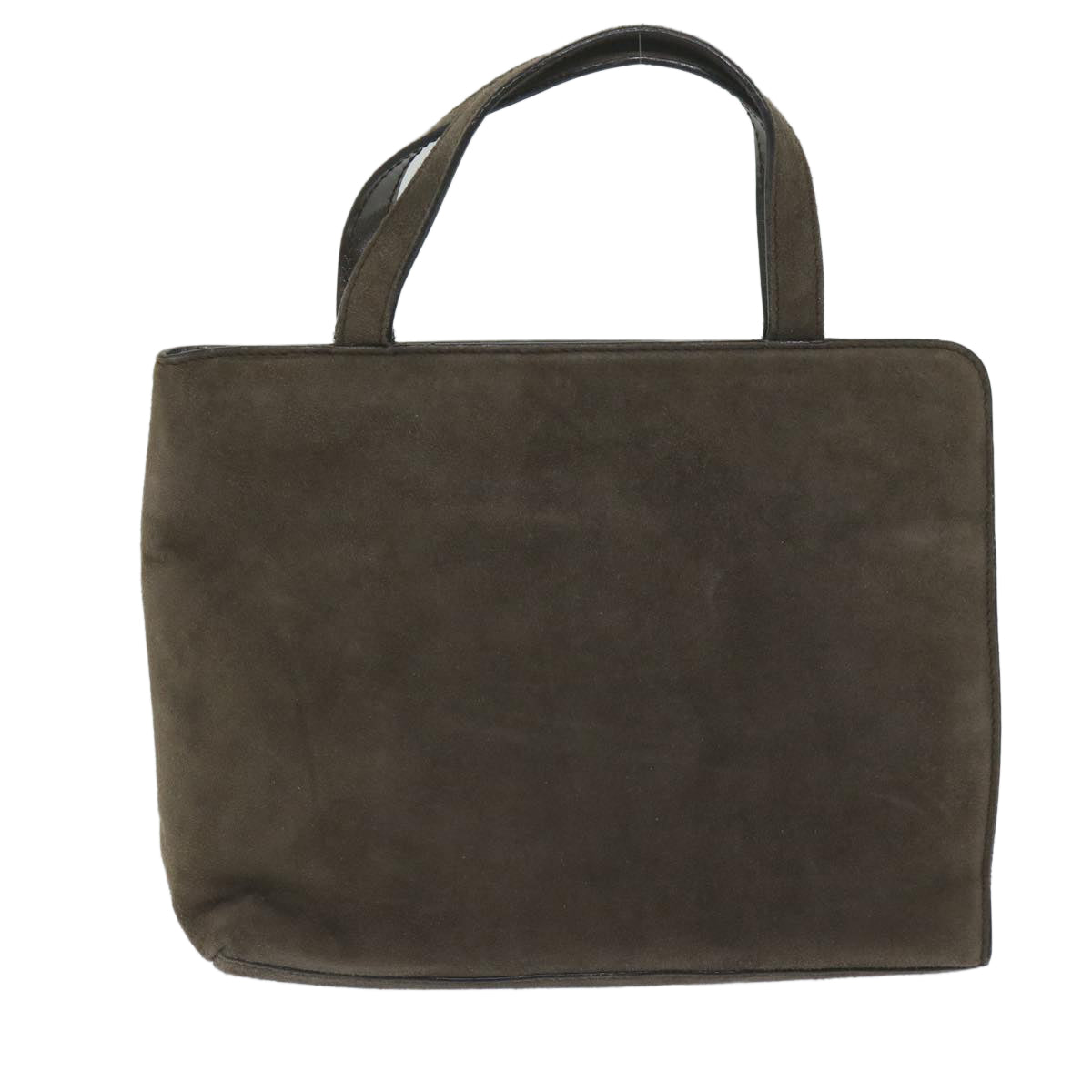 GUCCI Hand Bag Suede Brown yk9744