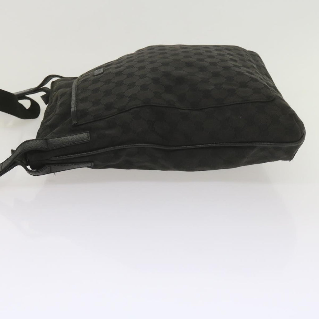 GUCCI GG Canvas Shoulder Bag Canvas patent 4Set Black Beige yk9745
