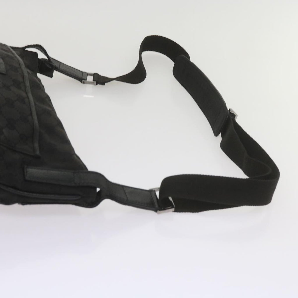 GUCCI GG Canvas Shoulder Bag Canvas patent 4Set Black Beige yk9745
