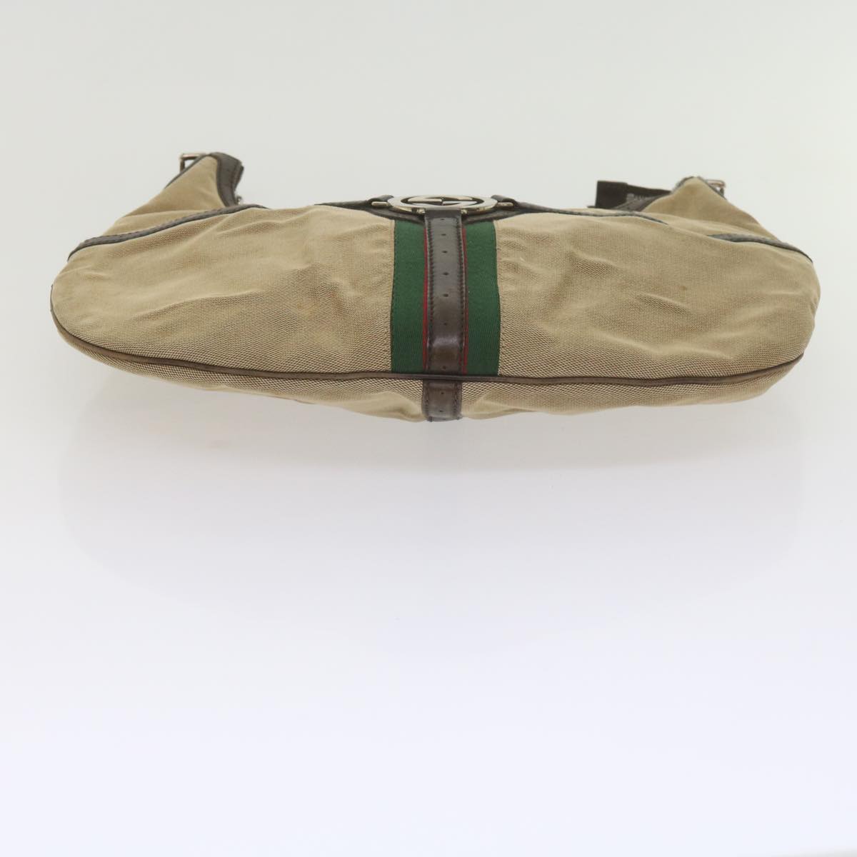 GUCCI GG Canvas Shoulder Bag Canvas patent 4Set Black Beige yk9745