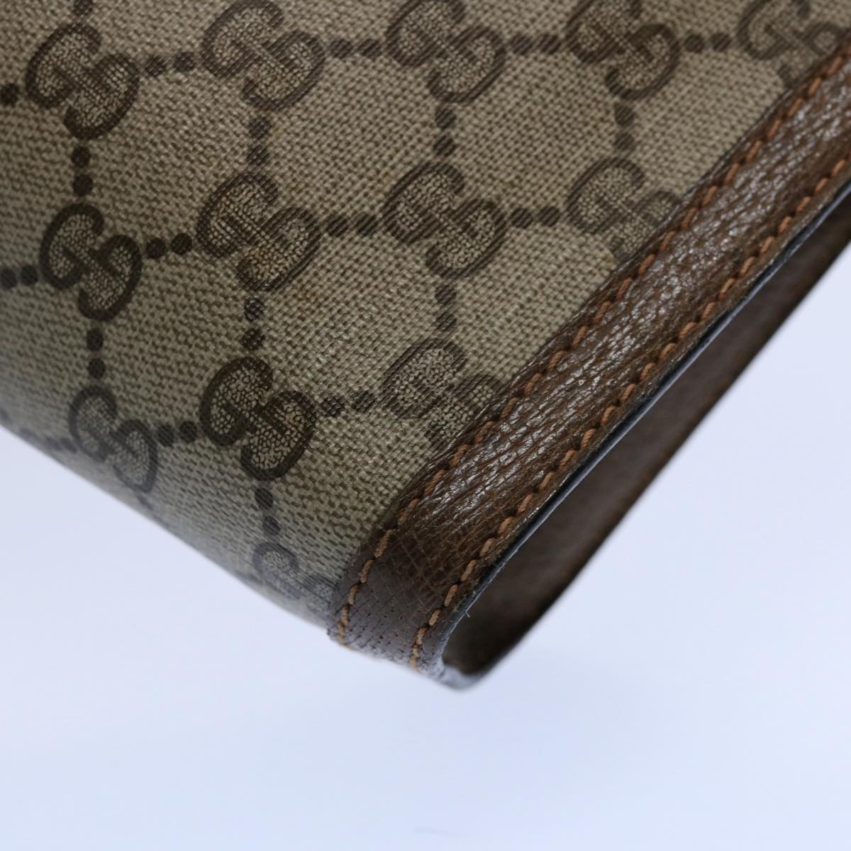 GUCCI GG Supreme Web Sherry Line Clutch Bag Beige Red 89 01 002 yk9751