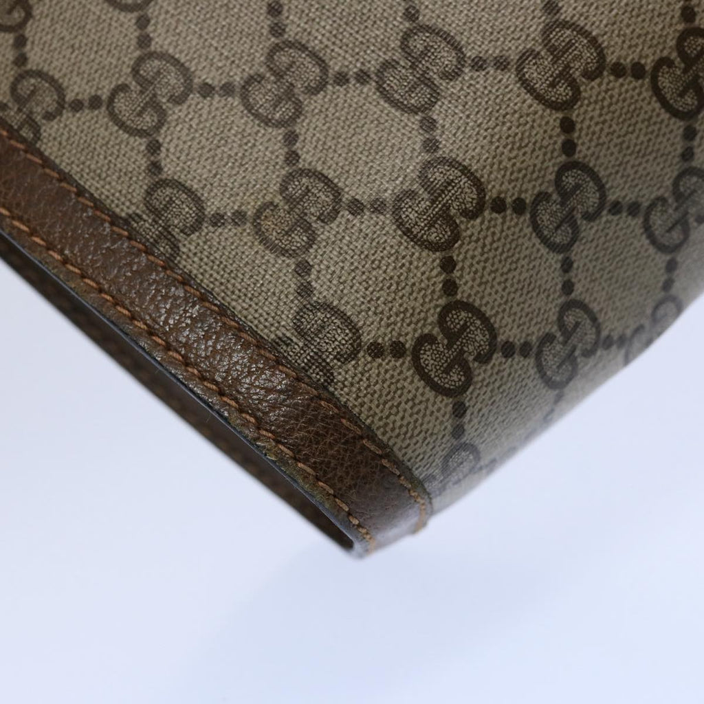 GUCCI GG Supreme Web Sherry Line Clutch Bag Beige Red 89 01 002 yk9751