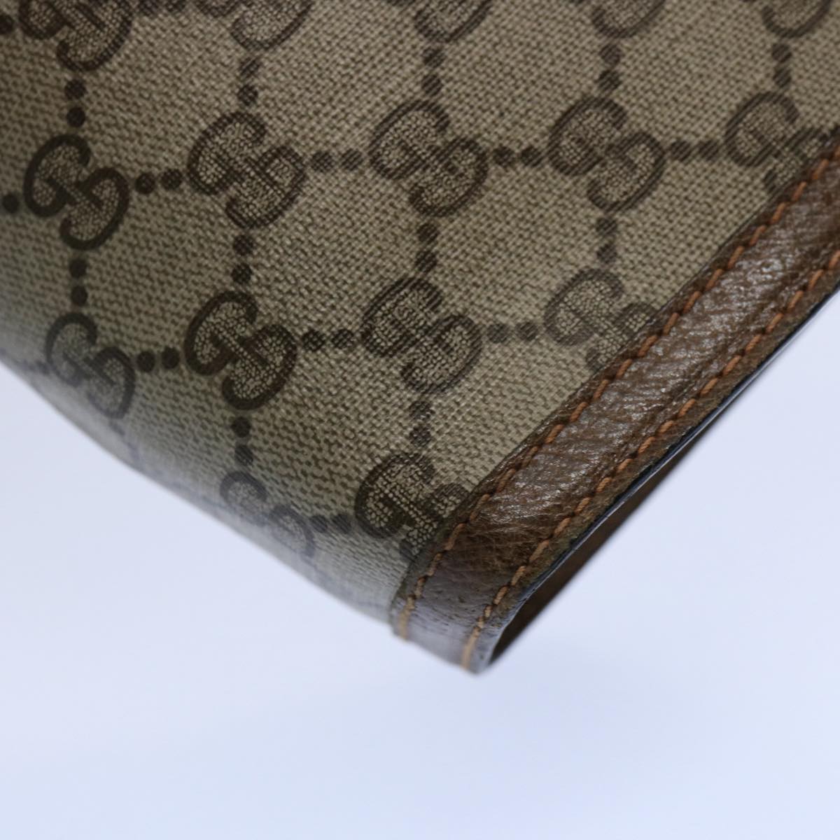 GUCCI GG Supreme Web Sherry Line Clutch Bag Beige Red 89 01 002 yk9751