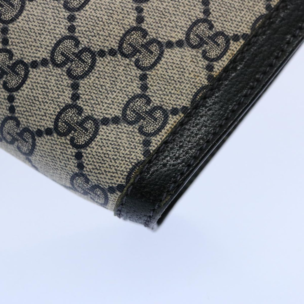 GUCCI GG Supreme Sherry Line Clutch Bag Red Navy 89 01 002 yk9754