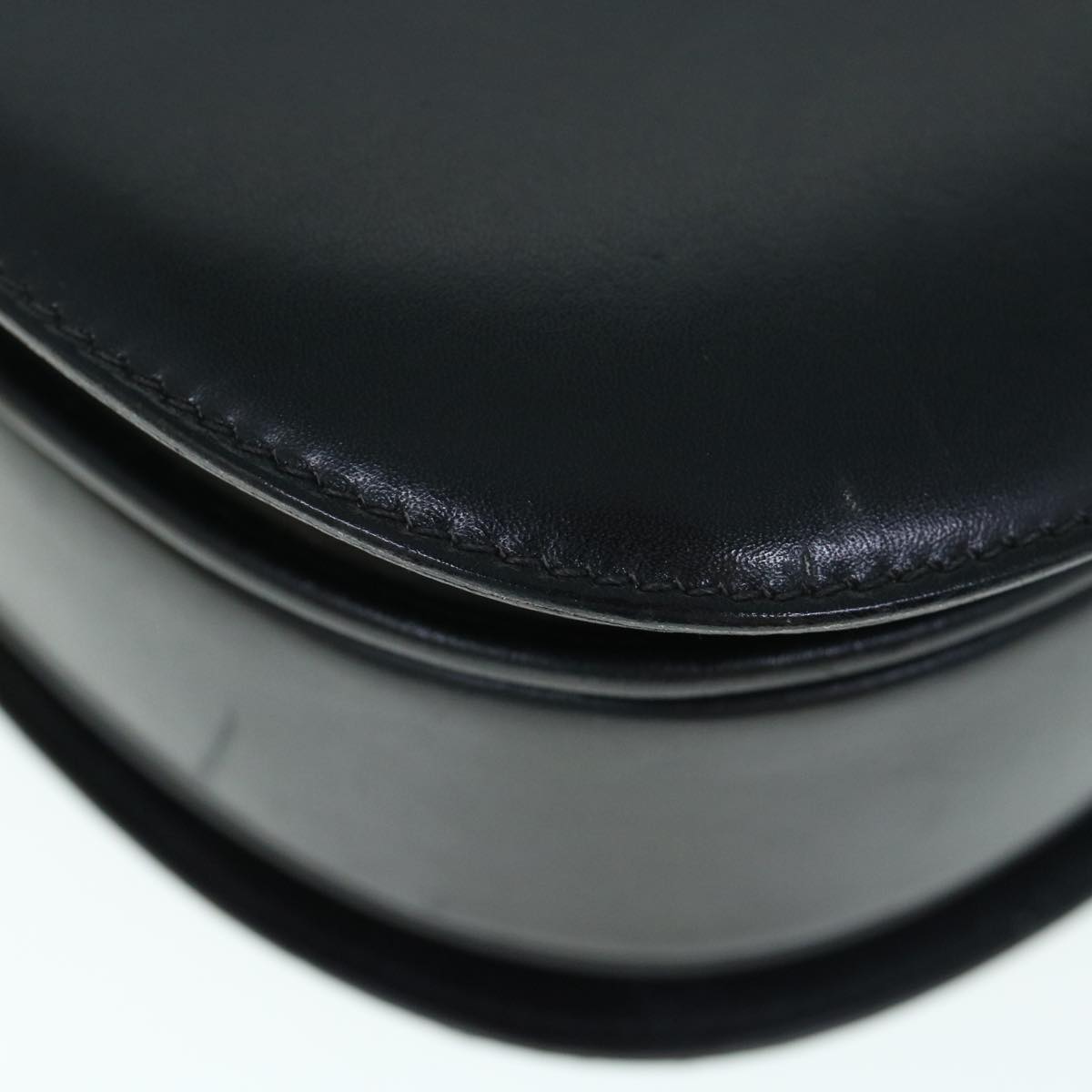 GUCCI Interlocking Shoulder Bag Leather Black yk9764