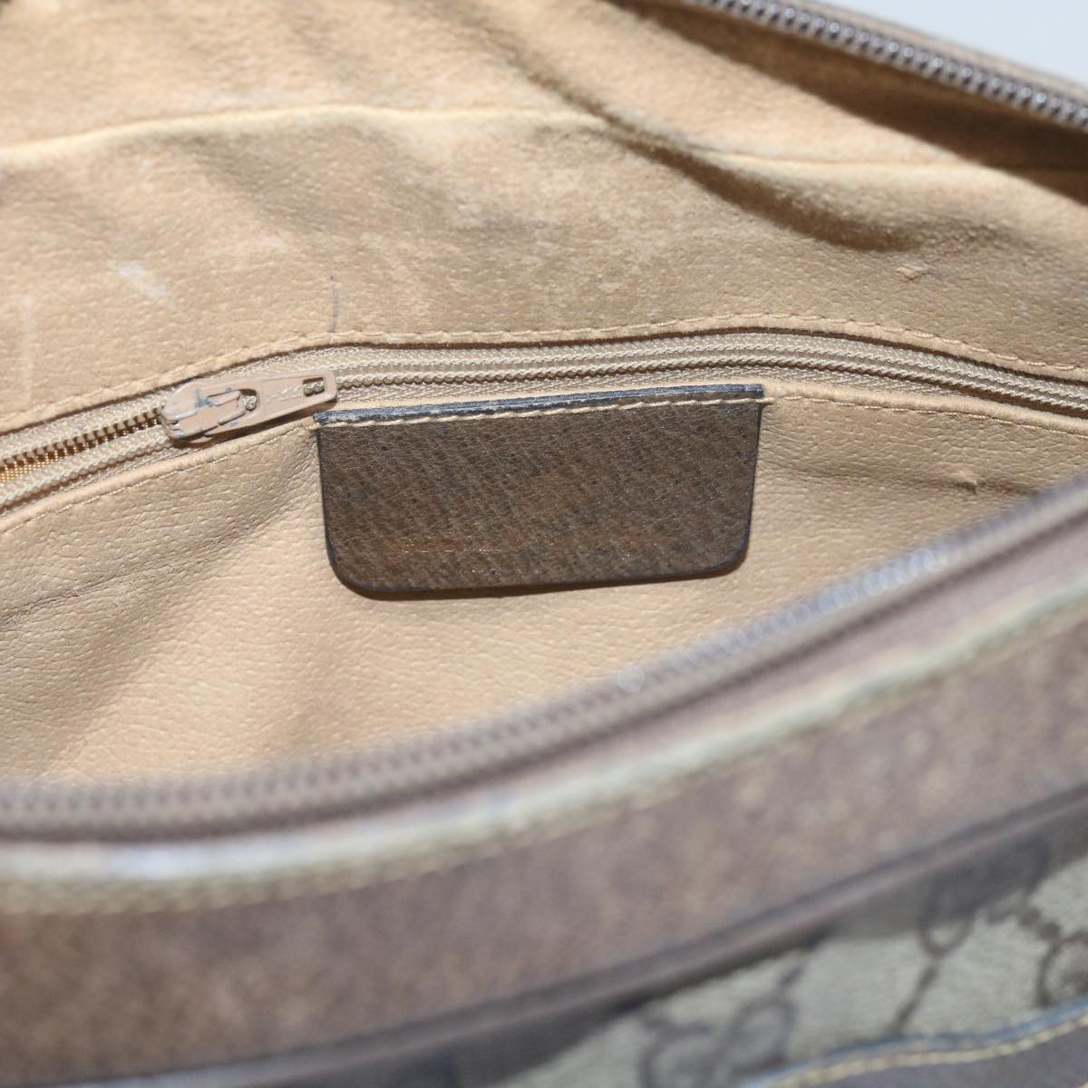 GUCCI GG Canvas Web Sherry Line Shoulder Bag PVC Beige Green Red yk9773