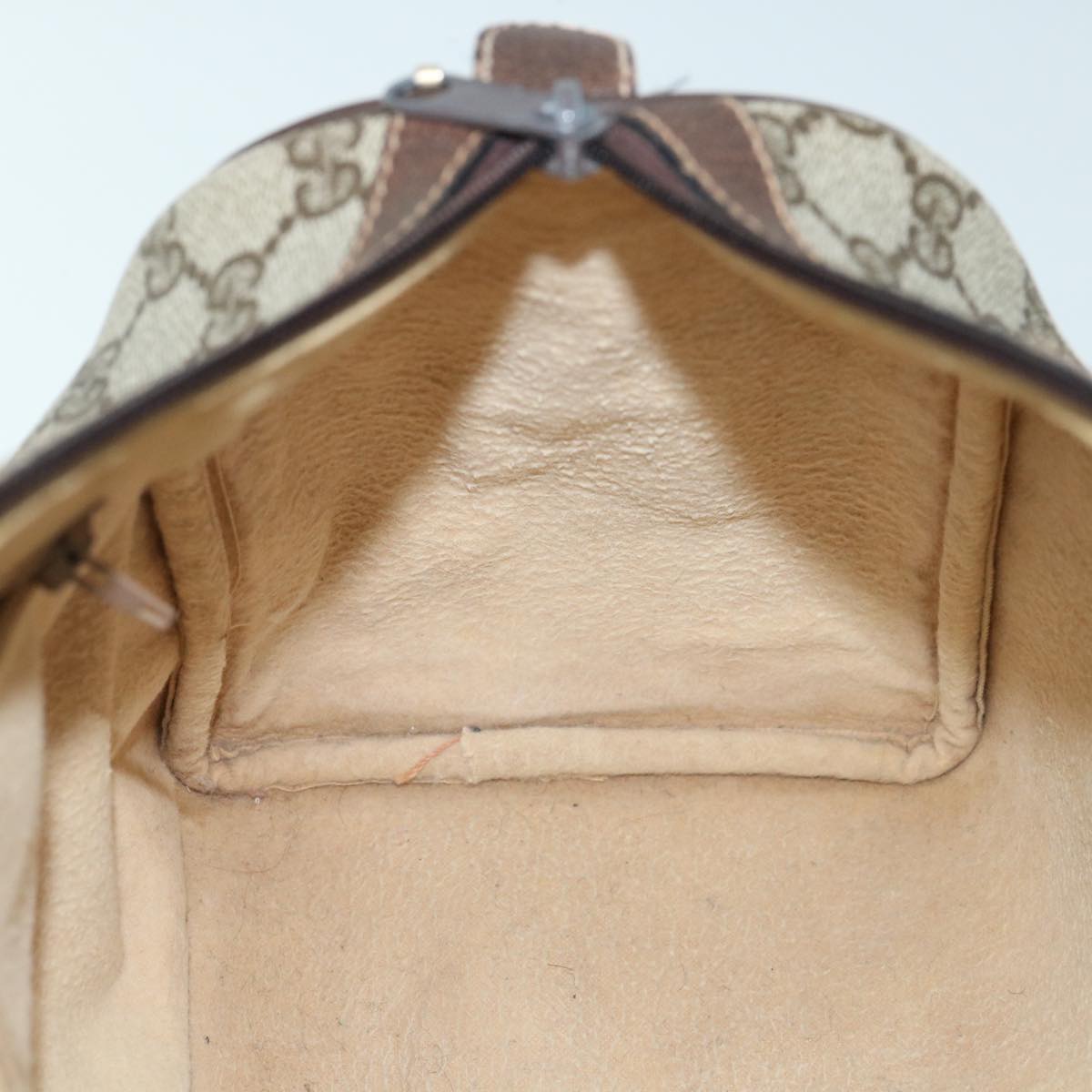 GUCCI GG Canvas Web Sherry Line Boston Bag PVC Beige Green Red yk9774