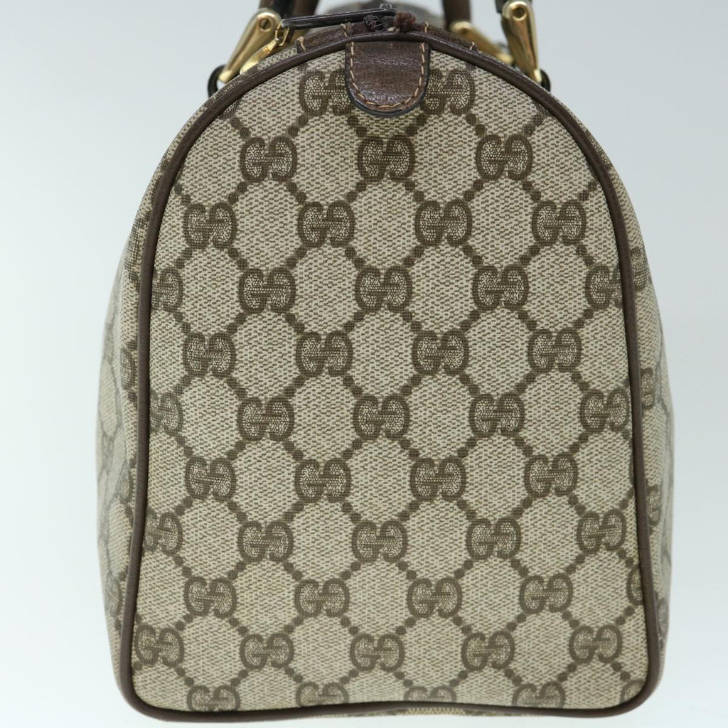 GUCCI GG Canvas Web Sherry Line Boston Bag PVC Beige Green Red yk9774