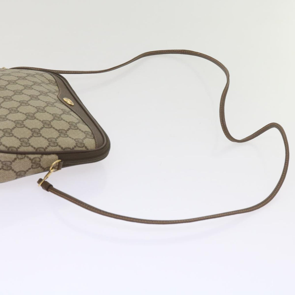 GUCCI GG Canvas Shoulder Bag PVC Beige yk9779