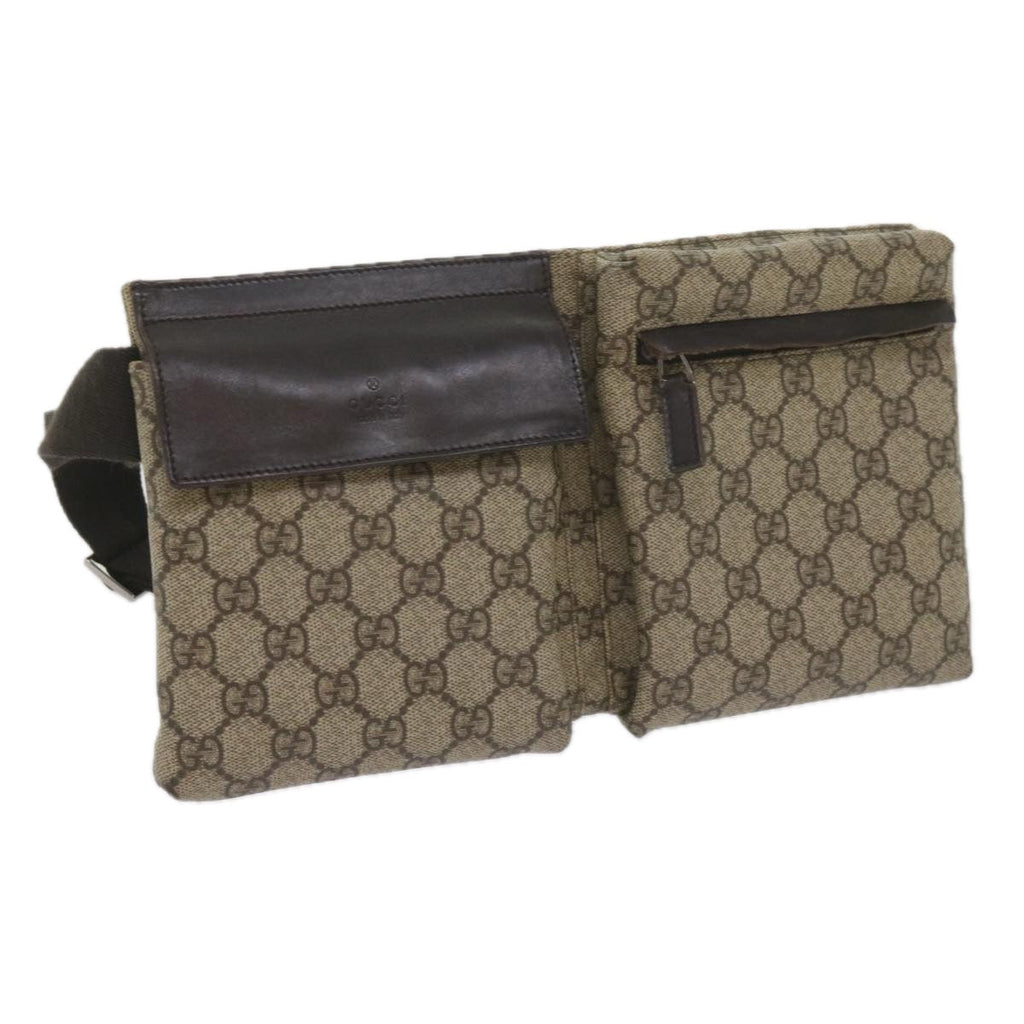 GUCCI GG Canvas Waist bag PVC Beige 28566 yk9788