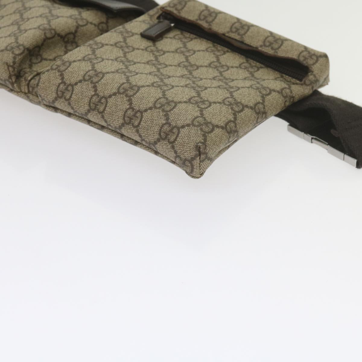 GUCCI GG Canvas Waist bag PVC Beige 28566 yk9788