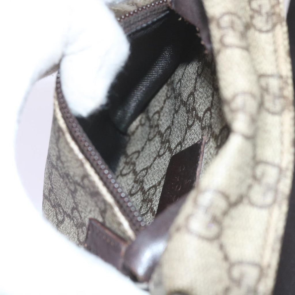 GUCCI GG Canvas Waist bag PVC Beige 28566 yk9788
