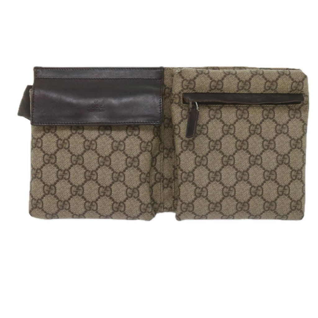 GUCCI GG Canvas Waist bag PVC Beige 28566 yk9788