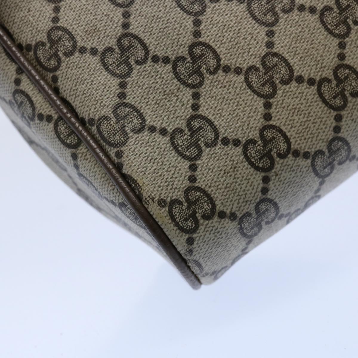GUCCI GG Supreme Web Sherry Line Clutch Bag Beige Red Green yk9805