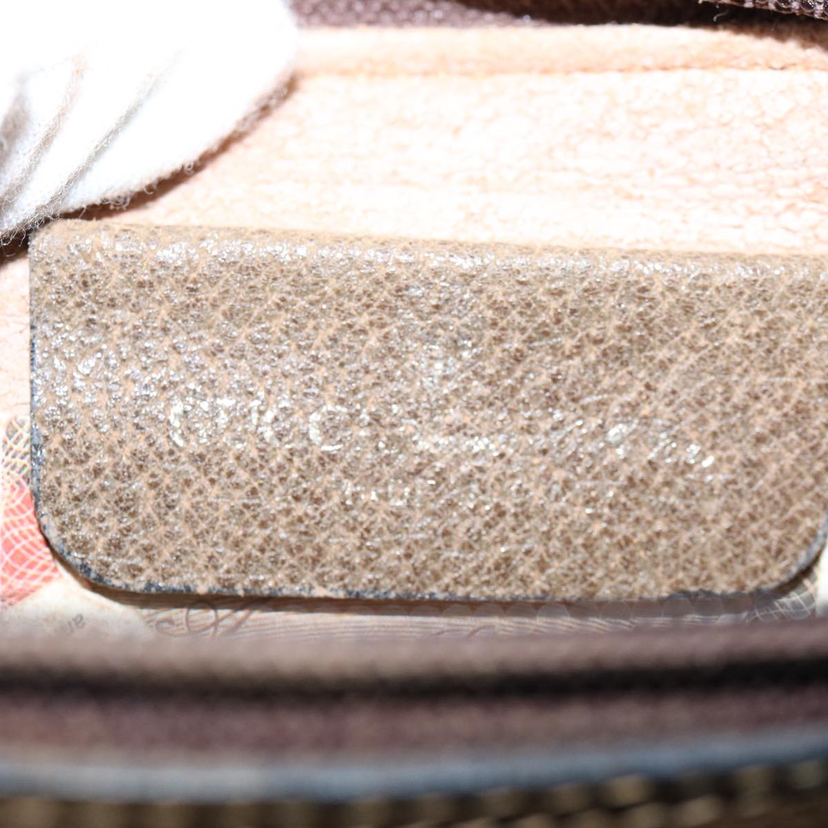 GUCCI GG Supreme Web Sherry Line Clutch Bag Beige Red Green yk9805