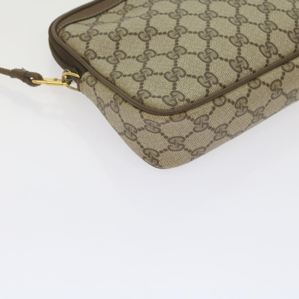 GUCCI GG Canvas Shoulder Bag PVC Beige yk9820