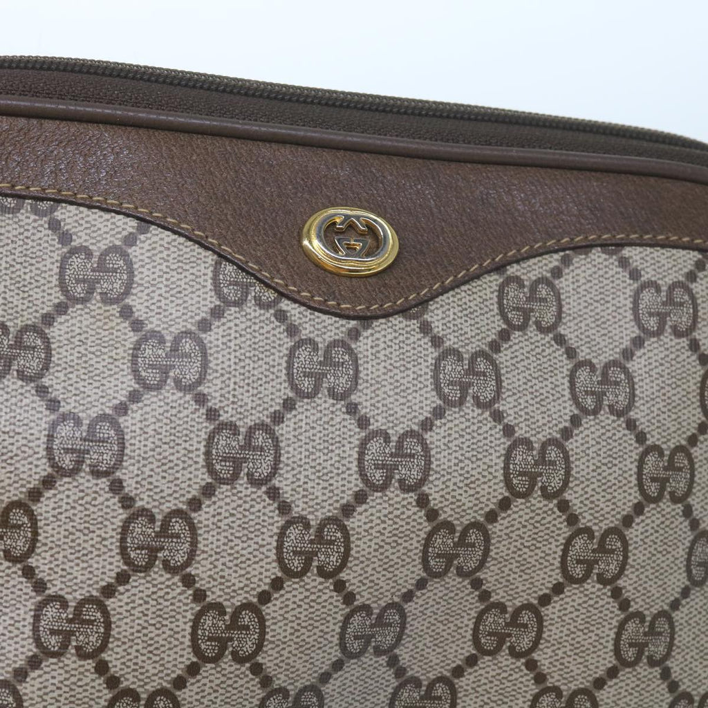 GUCCI GG Canvas Shoulder Bag PVC Beige yk9820