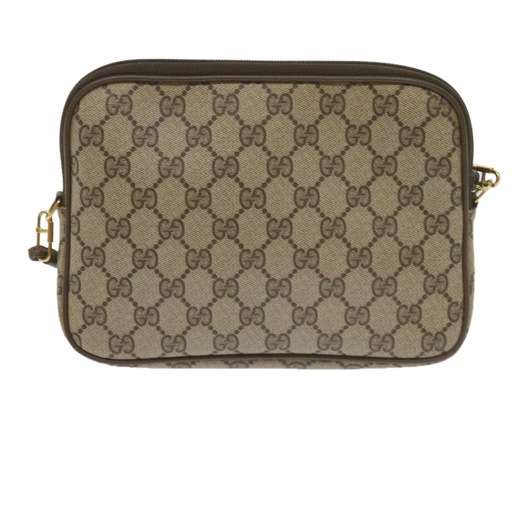 GUCCI GG Canvas Shoulder Bag PVC Beige yk9820