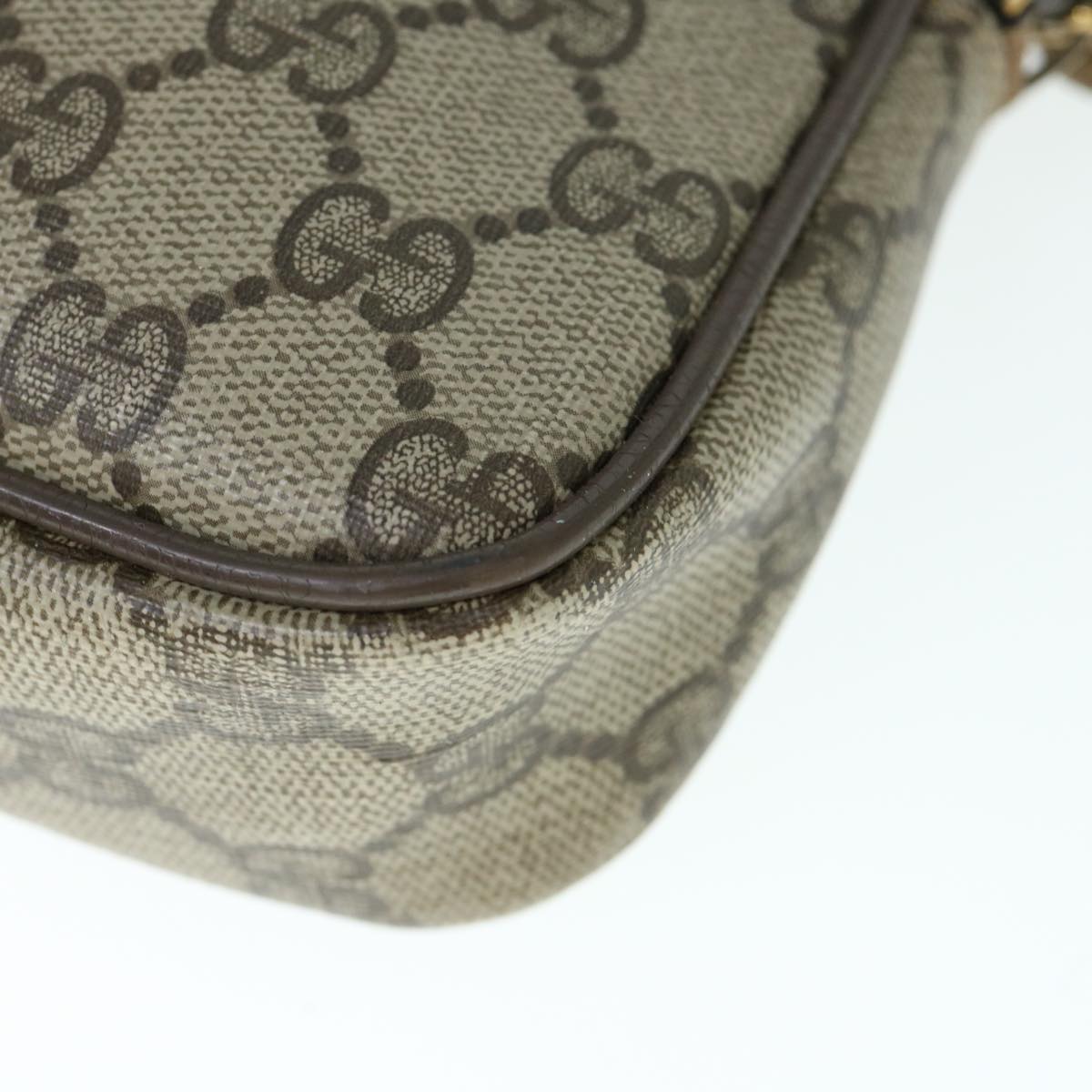GUCCI GG Canvas Shoulder Bag PVC Beige yk9829