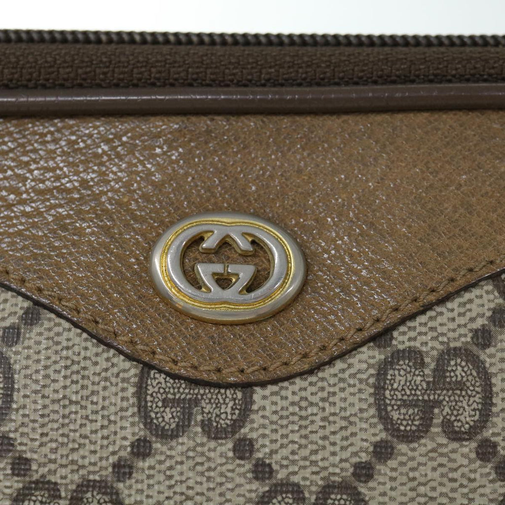 GUCCI GG Canvas Shoulder Bag PVC Beige yk9829