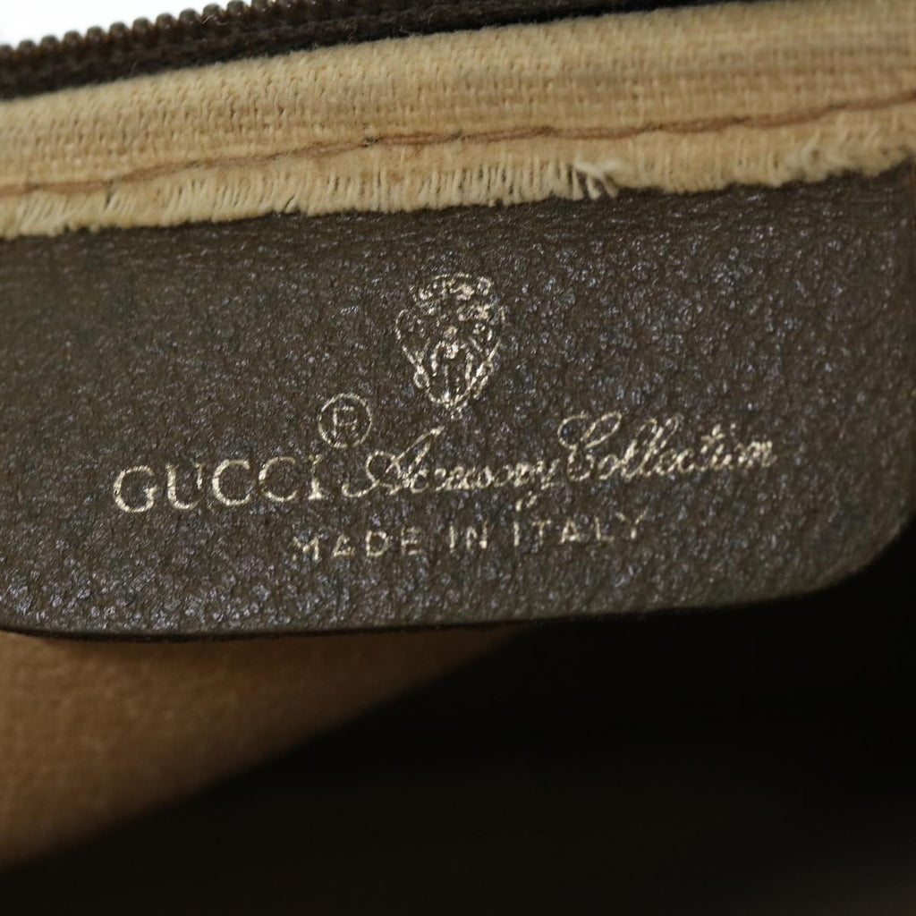 GUCCI GG Canvas Shoulder Bag PVC Beige yk9829