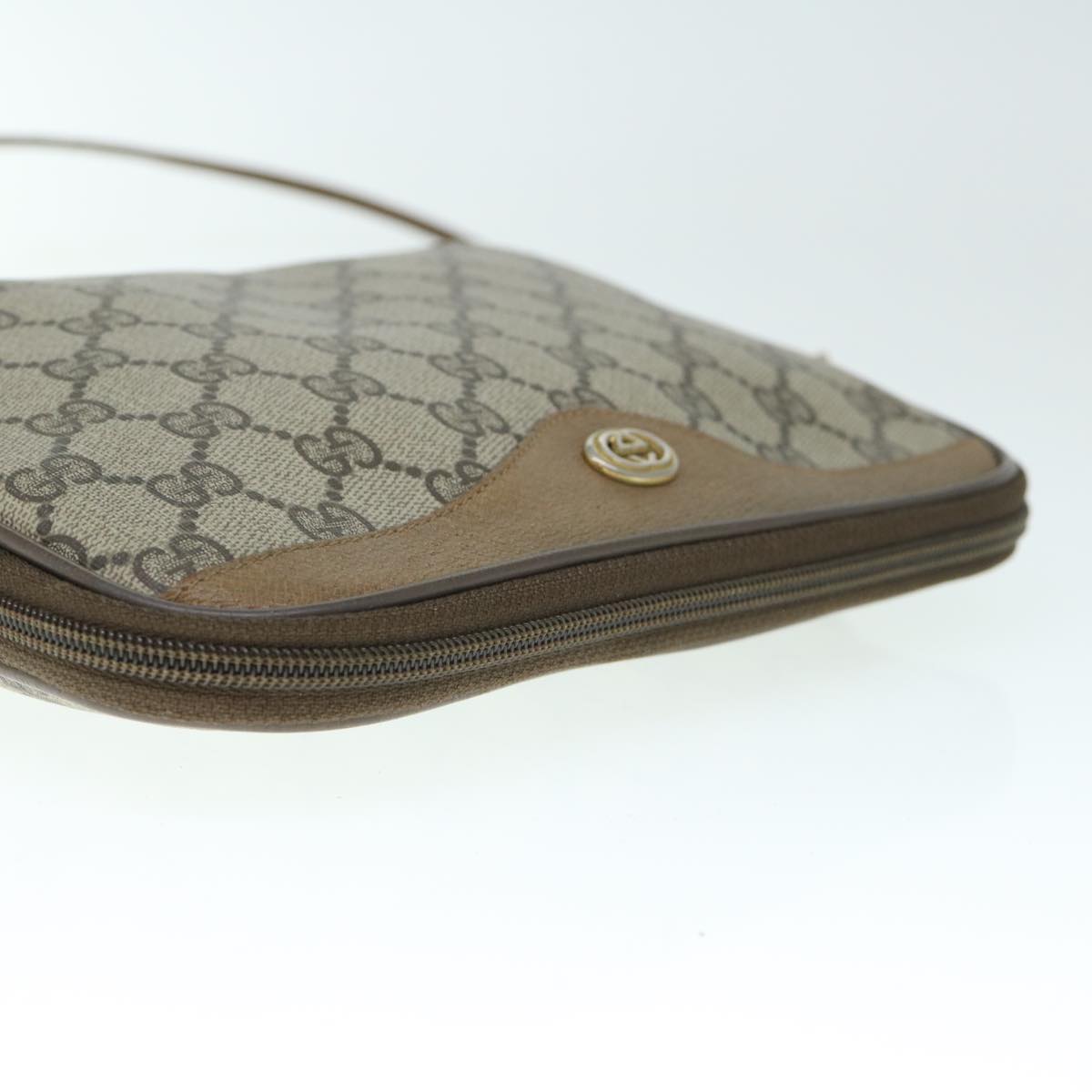 GUCCI GG Canvas Shoulder Bag PVC Beige yk9829