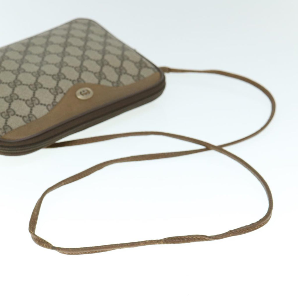 GUCCI GG Canvas Shoulder Bag PVC Beige yk9829